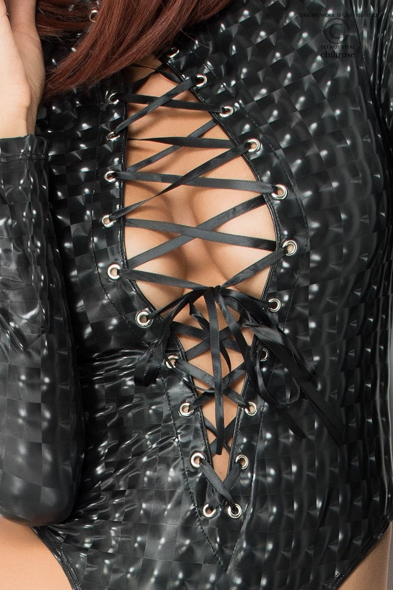 Sexy Body nero con stampa effetto 3D, Chilirose