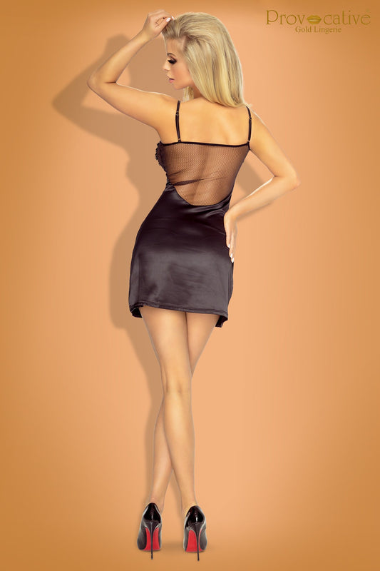 Chemise Nera con ricami in pizzo, Provocative Lingerie