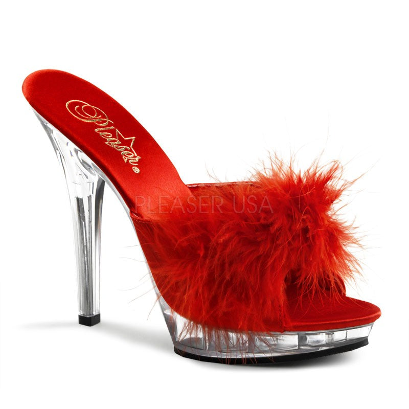 Sexy Sandali con piume Pleaser Shoes tacco 12