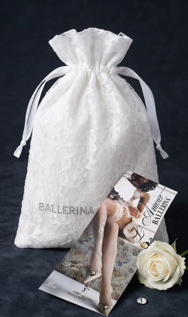 Calze Autoreggenti in Rete con Roselline e Brillantini - Ballerina Hosiery
