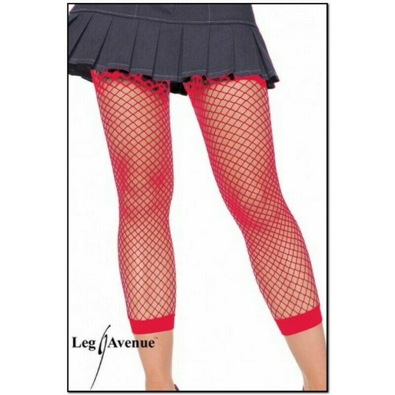 Sexy Pantacollant rossi al polpaccio in rete, Leg Avenue