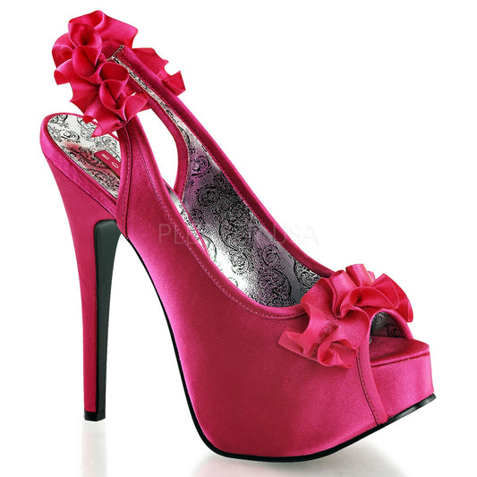 Sexy Sandali in raso con plateau Tacco 14, Pleaser Shoes