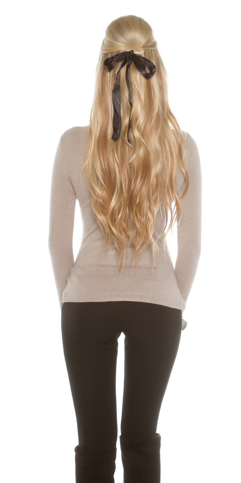 Maglioncino donna a collo alto con zip taglia unica 38/42