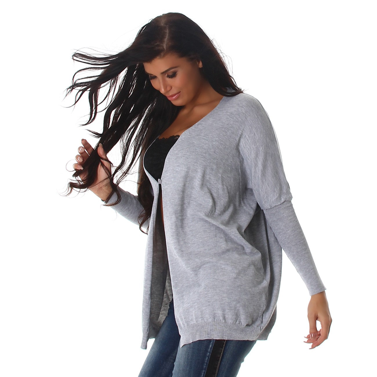 Cardigan donna con bottoncino taglia unica 40/44