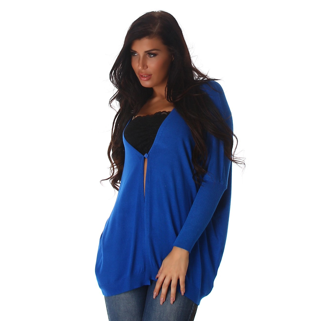 Cardigan donna con bottoncino taglia unica 40/44