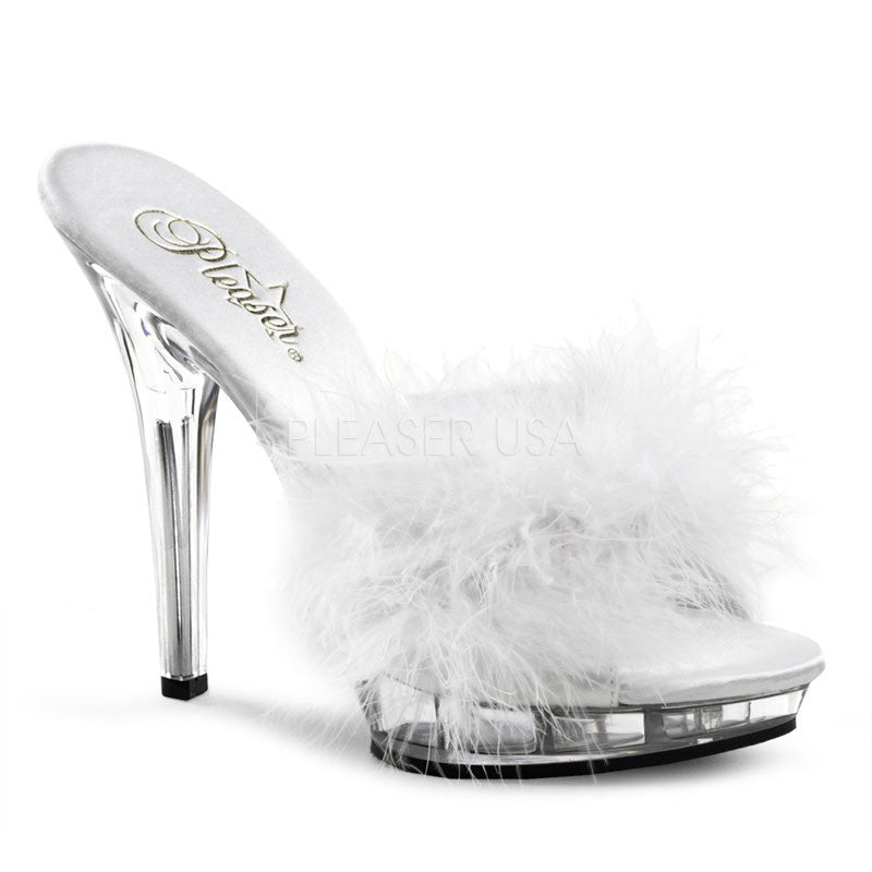 Sexy Sandali con piume Pleaser Shoes tacco 12