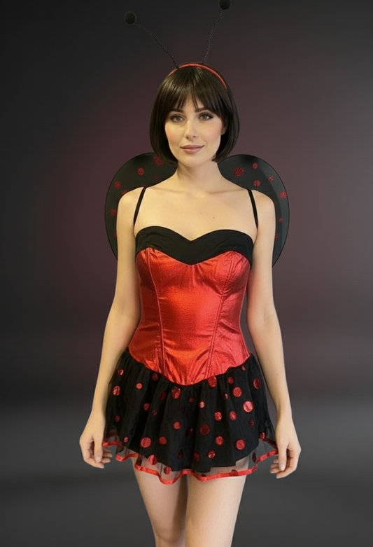 Sexy Travestimento donna coccinella sexy - Ladybug con ali - Taglia unica