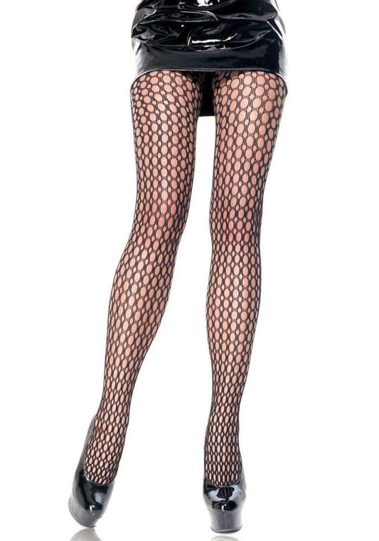 Sexy Collant neri con buchi ovali, Leg Avenue Lingerie