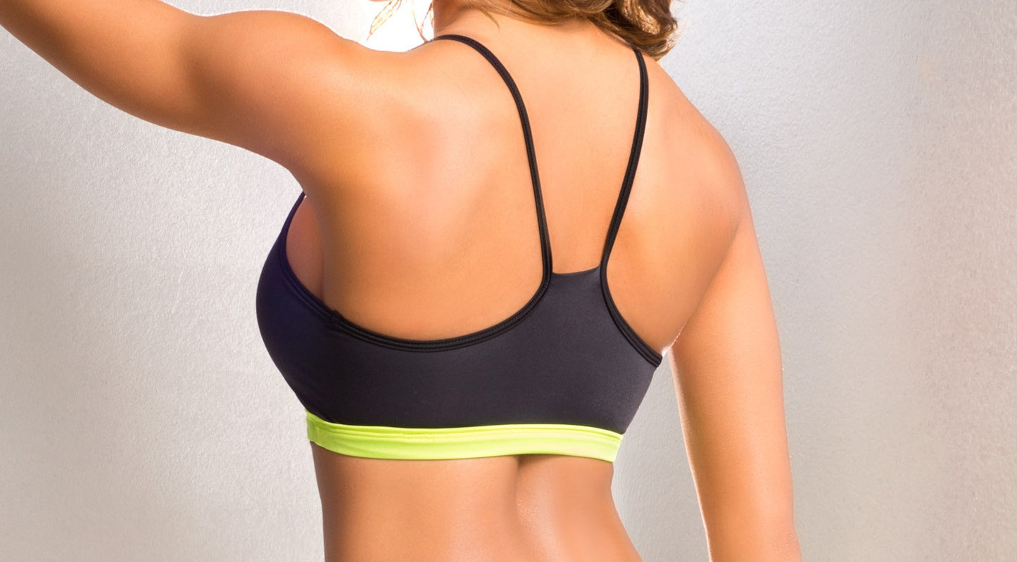Completo Palestra Donna con Top Sportivo e Shorts con Pizzo