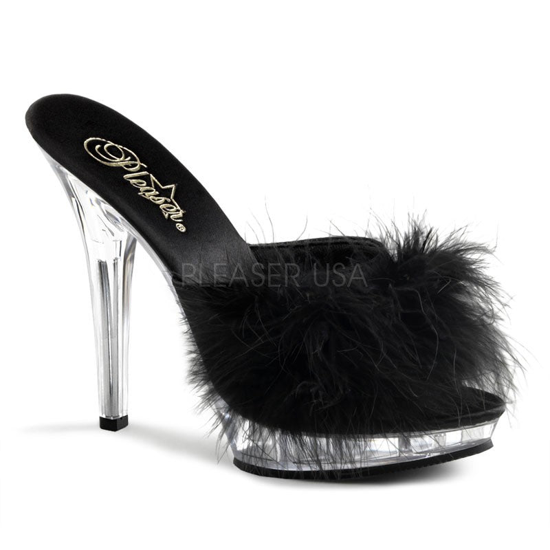 Sexy Sandali con piume Pleaser Shoes tacco 12